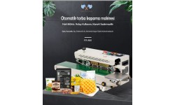 MODEL FR-770 KONVEYÖRLÜ TARİH KODLAMALI STATİK TOZ BOYALI POŞET AĞZI YAPIŞTIRMA MAKİNESİ